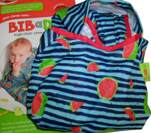 Baby Bibado 6 to 12 Month Long Sleeve Blue Cover-all Watermelon Fruit Pattern