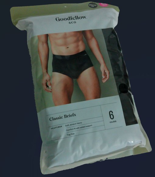 Men's Classic Briefs 6 Pairs Black XXL Soft Stretch Fabric Goodfellow & Co