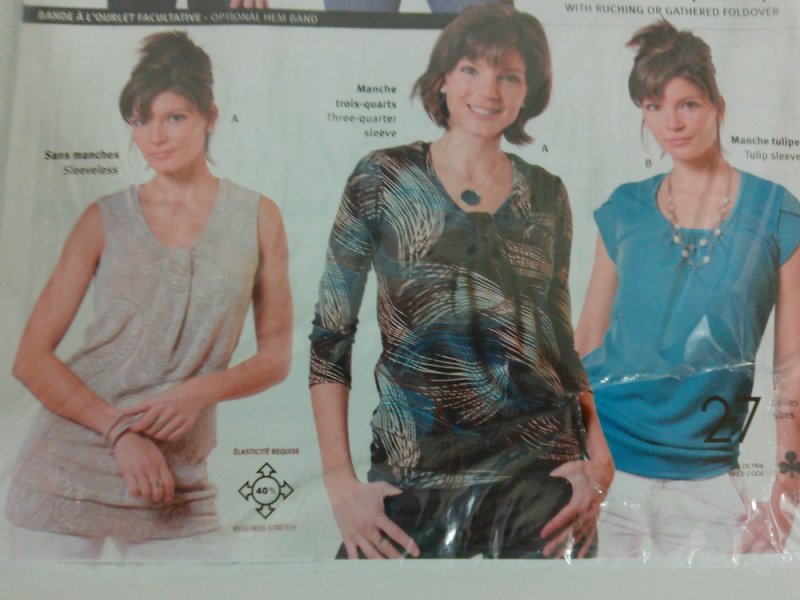 Image 2 of Jalie Sewing Pattern 2806 Three Quarter Inch Sleeves Short Sleeve Blouses Shirts