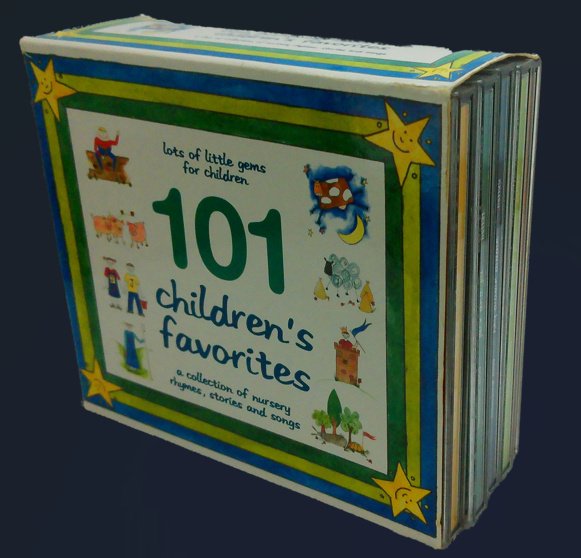 101 Childrens Favorites Nursery Rhymes Stories Songs Music on 5 CD Set Vtg