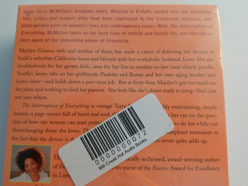Image 1 of Terry McMillan Unabridged Audiobook CD The Interruption of Everything Audio Book