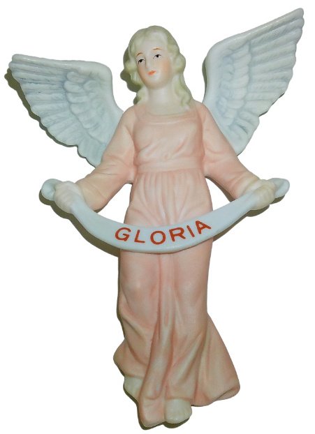 Lefton Hand Painted Gloria Angel Christopher Collection Wall Decor Vintage 1984