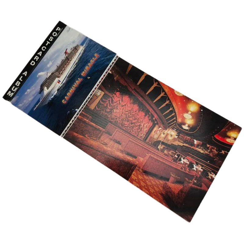 Carnival Miracle Postcard Album Vintage Views Interior Ships Post Card Booklet