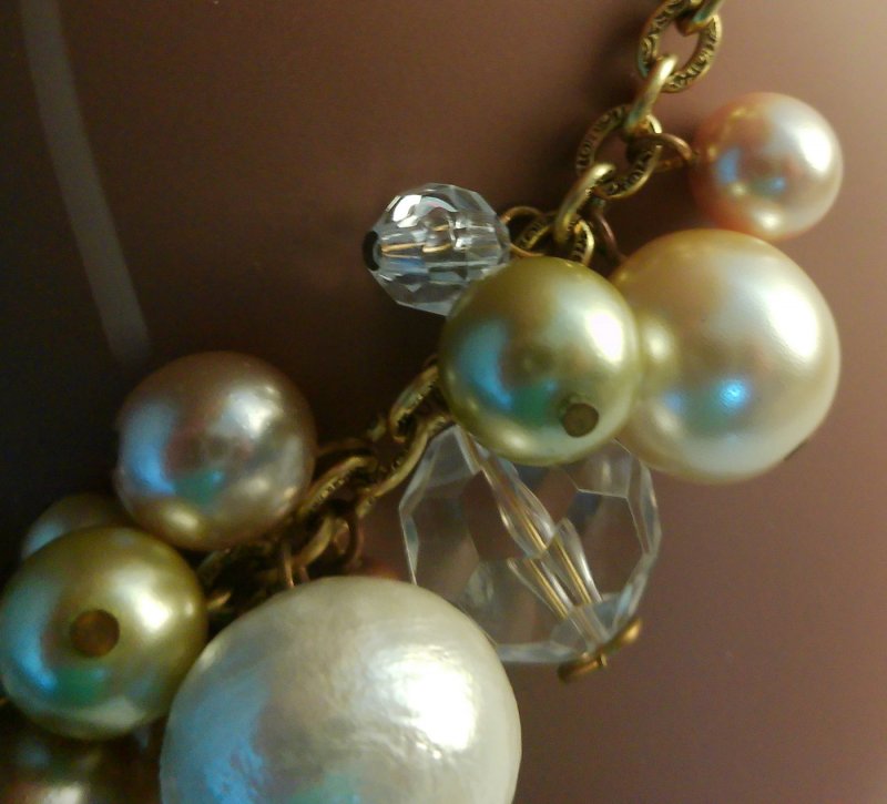 Image 8 of Lenora Dame Chunky Pearl Necklace Gold Tone 16