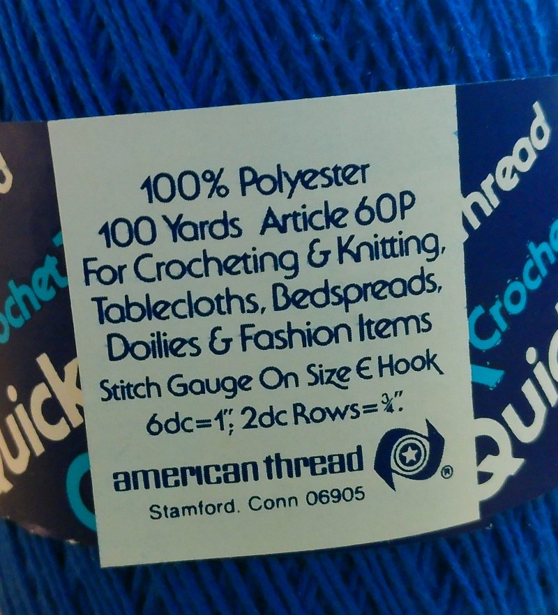 Image 1 of Empress Quick Crochet Thread Blue Knitting Thread Crafts Crafting Lot of 6