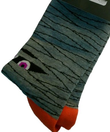 Image 1 of Mens Novelty Halloween Socks Sz 8 to 12 Keep Your Freakin Socks On Eyeballs