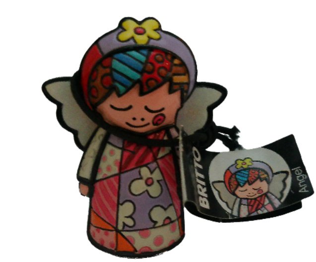 Romero Britto Faith Mini Angel Girl Figurine Colorful Miniature Angel 2.25 Art