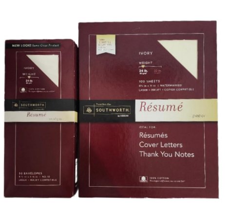 Southworth 100% Cotton Resume Paper Matching Envelopes Office Business Supplies