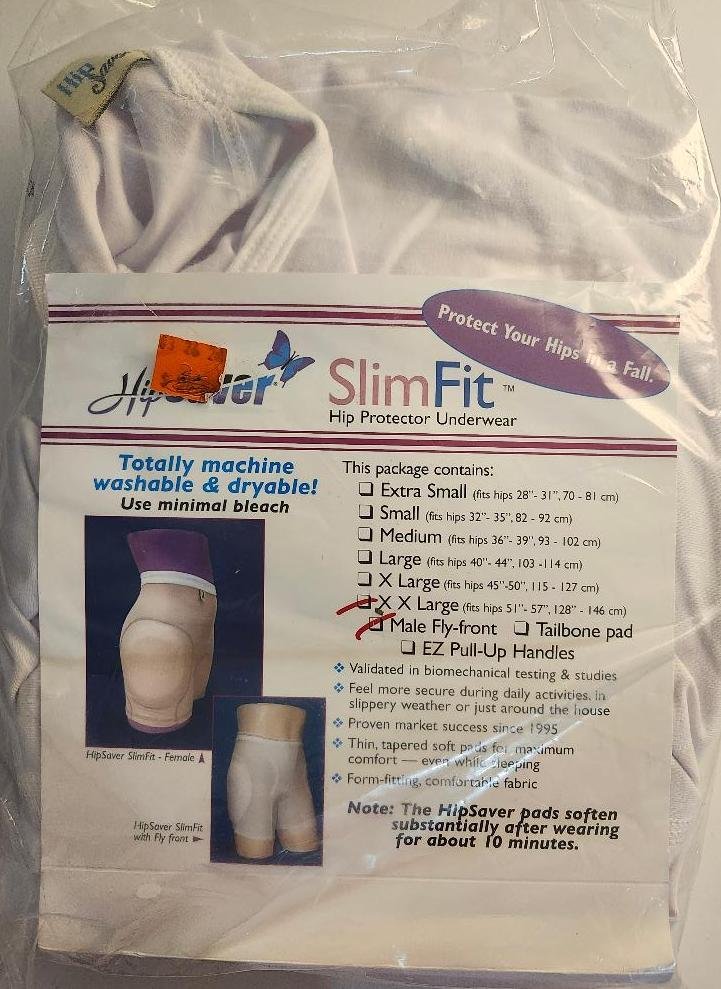 Image 0 of Hip Saver Mens Hip Protector Underwear XXL White Built in Pads w/ Fly Front