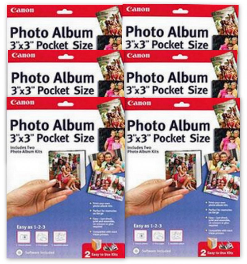 Canon Pocket Photo Album Kit 3 x 3 Make Your Own Album Software Included Lot 6