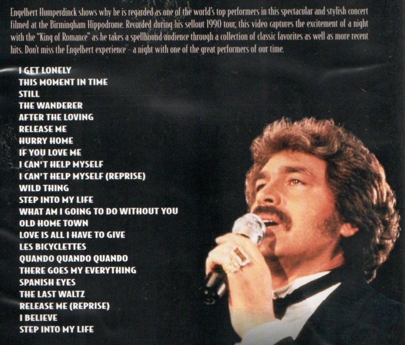 Image 1 of Engelbert Humperdinck Live DVD 1999 Performing at the Birmingham Hippodrome 1990