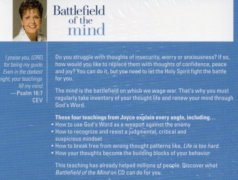 Image 1 of Battlefield of the Mind Joyce Meyer CD Religious Approach to Confidence Peace