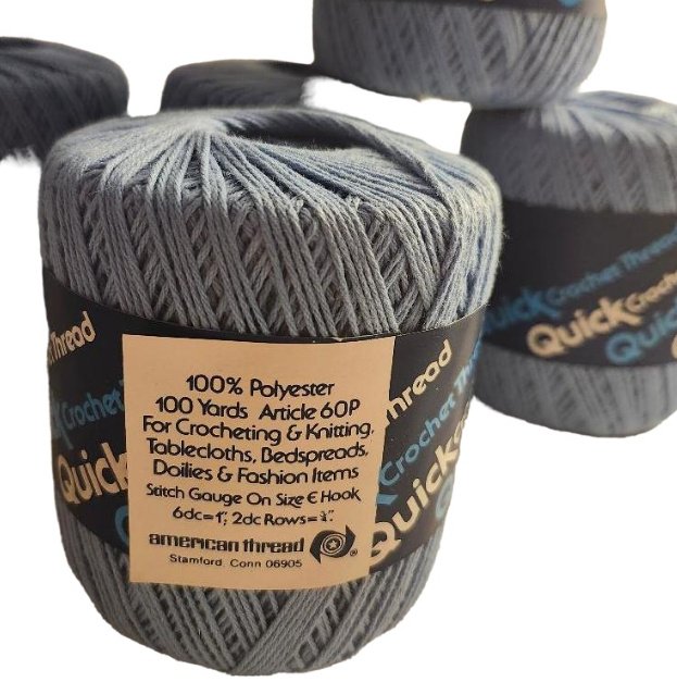 Image 1 of Empress Quick Crochet Thread Baby Blue Knitting Thread Crafts Crafting Lot of 6