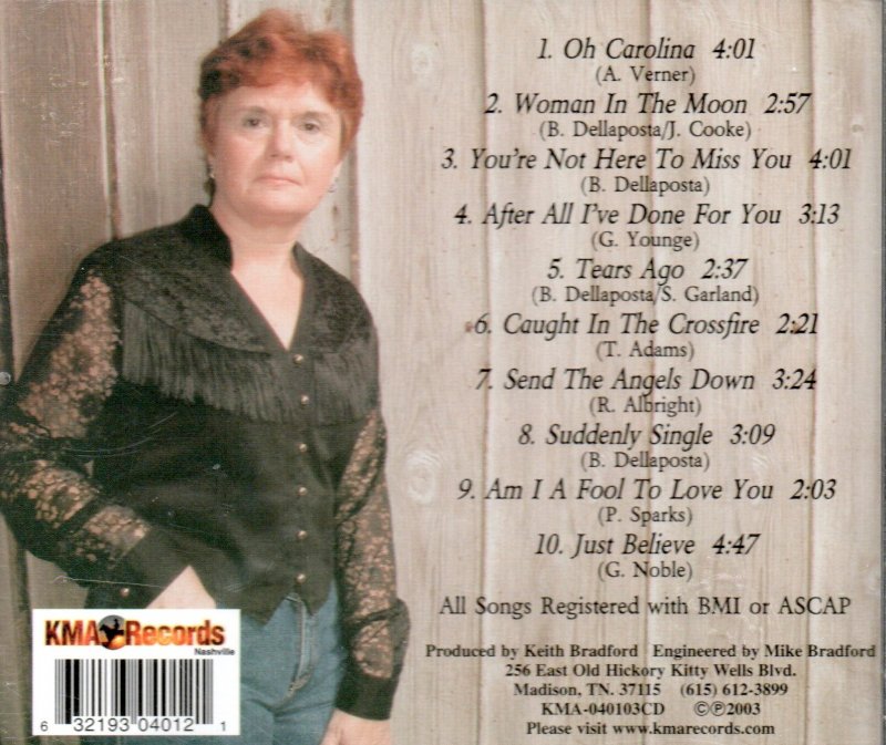 Image 1 of Joanne Brown My Way CD Country Music KMA Records Oh Carolina Tears Ago