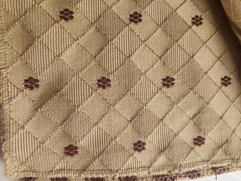 Image 4 of Liz Claiborne Designer Screen Print Fabric Khaki Authentic Vintage 27