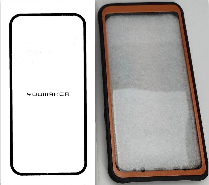 Image 1 of Samsung Galaxy Note 8 Phone Case w/ Kickstand Accessory Attached Orange Youmaker