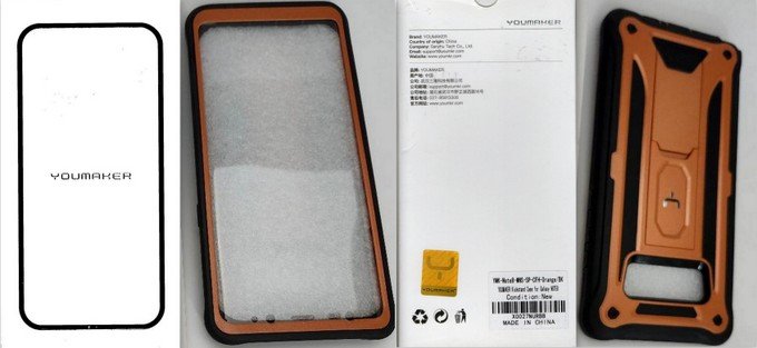 Samsung Galaxy Note 8 Phone Case w/ Kickstand Accessory Attached Orange Youmaker