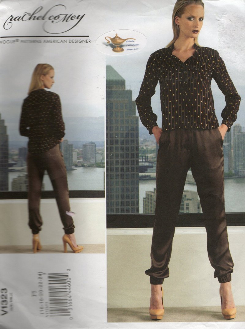 Vogue Sewing Pattern Misses Rachel Comey 1323 Top Pant Outfit Sz 16 18 20 22 24