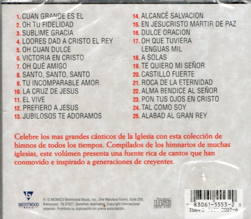 Image 1 of Spanish Christian Music CD Himnos Internacionales Con Coros Y Orquesta Hymns
