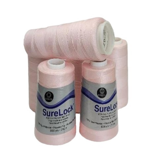 SureLock Pink Serging Thread 3000 Yards 4415 Overlock Machines Lot of 5