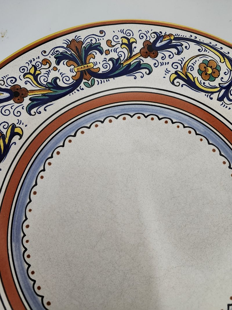Image 1 of Sur La Table Ceramica Nova Deruta Italy Italian Dinner Plate Ricco Pattern