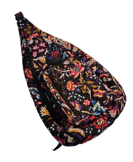 Vera Bradley Colorful Sling Womens Backpack Foxwood Quilt Cotton Floral Pattern