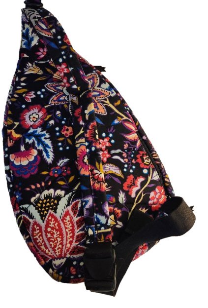 Image 5 of Vera Bradley Colorful Sling Womens Backpack Foxwood Quilt Cotton Floral Pattern