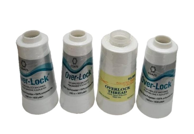 Overlock White Thread Lot for Sewing 0100 1635 Yards Overlock Machines