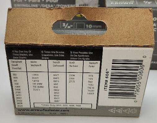 Image 1 of Lot Wide Crown Staples 3/8