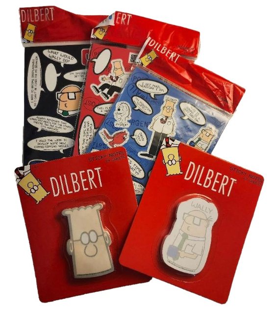 Dilbert Scott Adams Office Supplies Sticky Notes Refrigerator Magnets Funny Boss