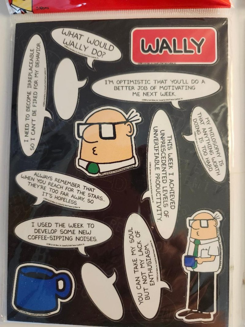 Image 1 of Dilbert Scott Adams Office Supplies Sticky Notes Refrigerator Magnets Funny Boss