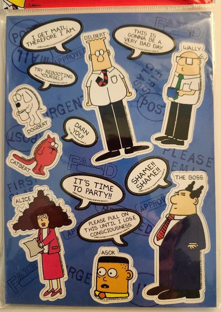 Image 3 of Dilbert Scott Adams Office Supplies Sticky Notes Refrigerator Magnets Funny Boss