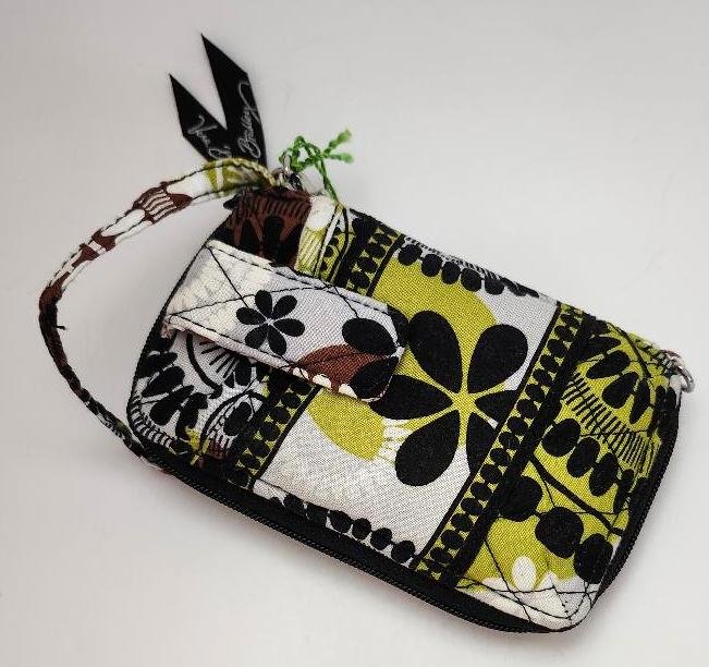 Image 2 of Vera Bradley Wristlet Wallet and Phone Case In the Cocoa Moss Retired Pattern