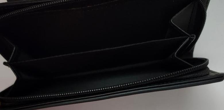 Image 5 of Women's Black Holy Bible Wallet Zipper Closure Ladies Bifold Bible Book Wallet