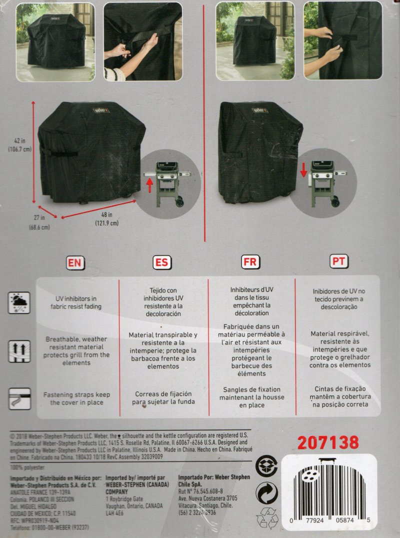 Image 1 of Weber Grill Cover Spirit II 200 Series 7138 42