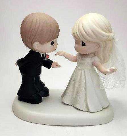 Married Couple Cake Topper Precious Moments Bride Groom May I have This Dance