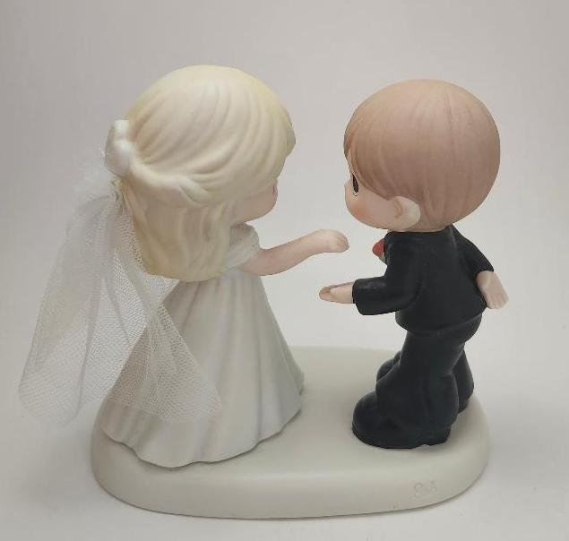 Image 2 of Married Couple Cake Topper Precious Moments Bride Groom May I have This Dance
