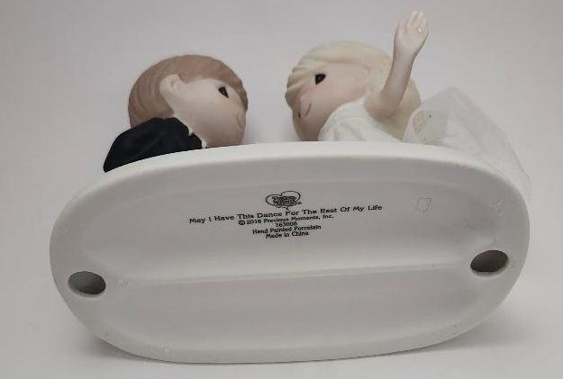 Image 6 of Married Couple Cake Topper Precious Moments Bride Groom May I have This Dance
