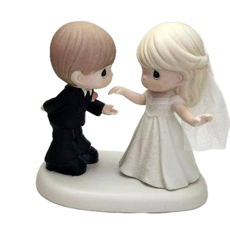 Image 0 of Married Couple Cake Topper Precious Moments Bride Groom May I have This Dance