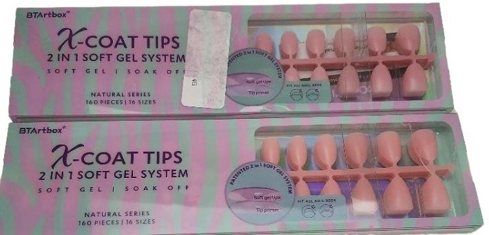 Image 0 of XCoatTips BTArtbox Soft Gel System Almond Short Extra Short Tips Tip Primer