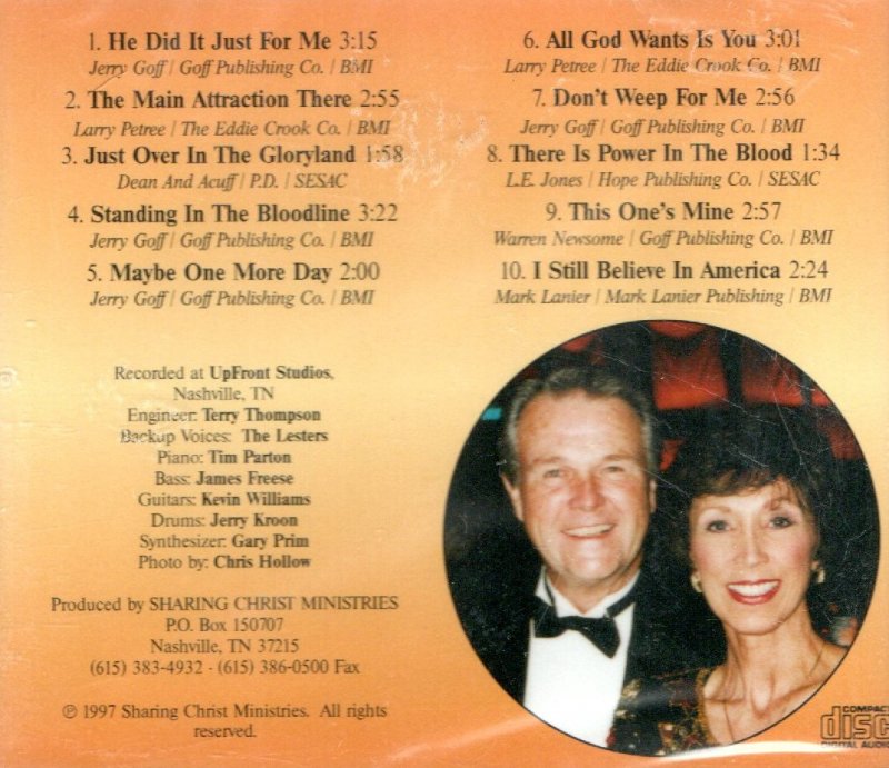Image 1 of Jerry Goff CD Religious Christian Music Rejoicing CD Vintage 1997