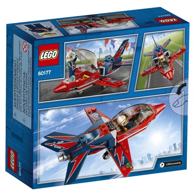Image 3 of Lego City Airplane Jet 60177 Airshow Jet Minifigure 87 Pieces Building Toy Kit
