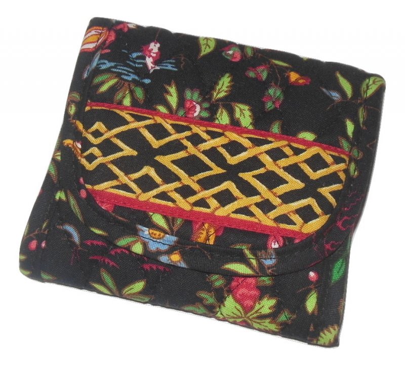 Vera Bradley Cotton Trifold Wallet Ming Japanese Oriental Floral Ladies Wallet