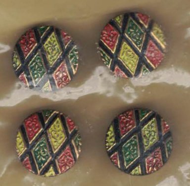 Image 1 of Vintage Sarah Coventry Glass Buttons West Germany Mosaic for Shirts Blouses