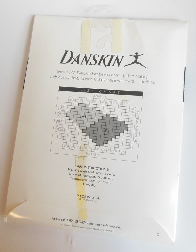 Image 1 of Women's Danskin Dance Ballet Tights C D Medium Large Toast Footless Vintage