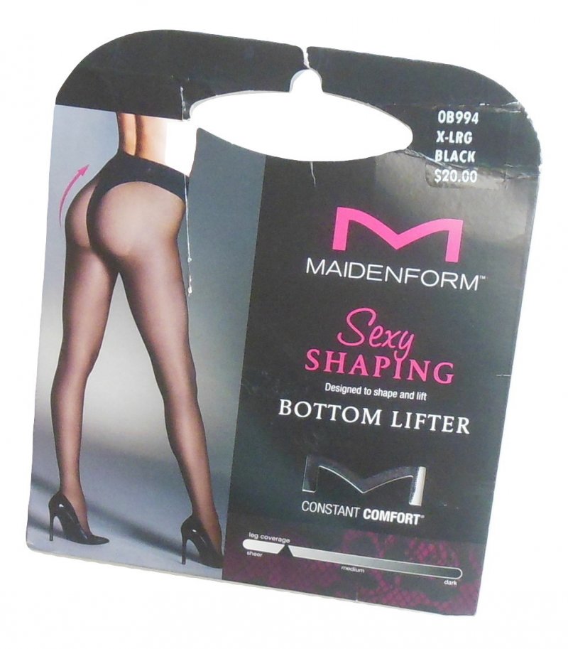 Image 1 of Maidenform Shaping Bottom Lifter Black Extra Large XL 0B994 20 Denier Shape Fit