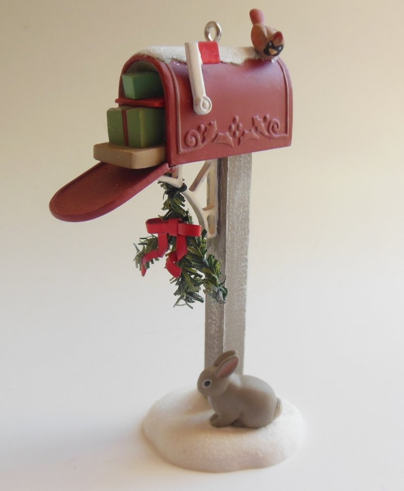 Image 1 of Hallmark Christmas Tree Orament Holiday Mail Mailbox QXG2753 Julie Forsyth