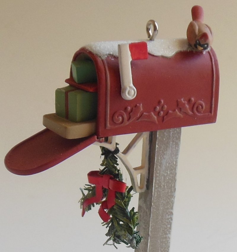 Image 3 of Hallmark Christmas Tree Orament Holiday Mail Mailbox QXG2753 Julie Forsyth