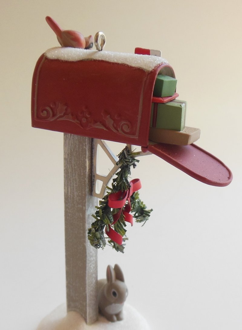 Image 2 of Hallmark Christmas Tree Orament Holiday Mail Mailbox QXG2753 Julie Forsyth