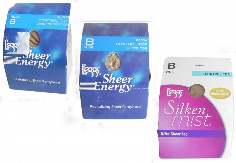 Image 0 of Womens Lot L'eggs Pantyhose B Nude Hanes Small Revitalizing Silken Mist Hosiery